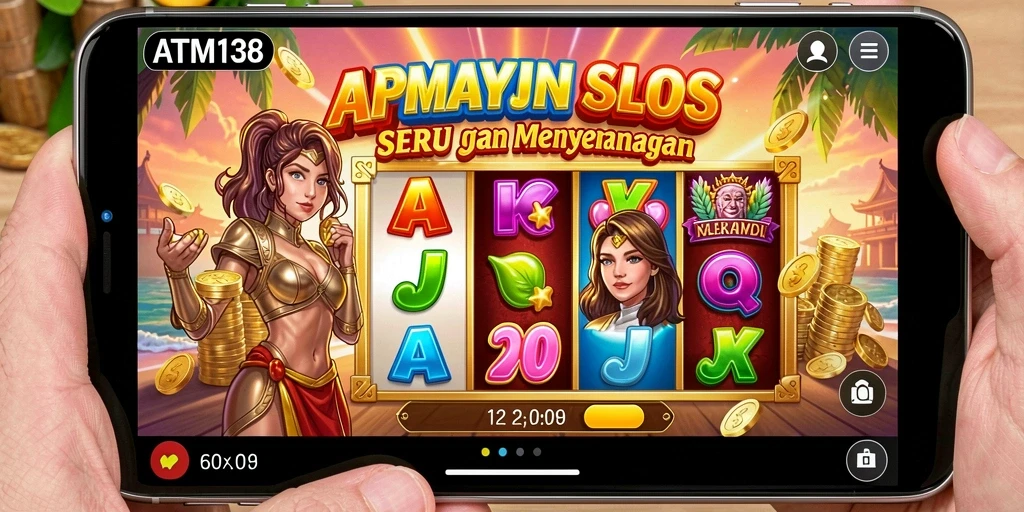 Tampilan menarik dari gameplay ATM138 dengan simbol slot berwarna-warni.