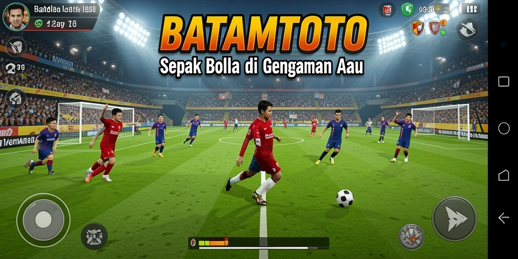 Tampilan gameplay <strong>BATAMTOTO</strong> yang menakjubkan di lapangan sepak bola.