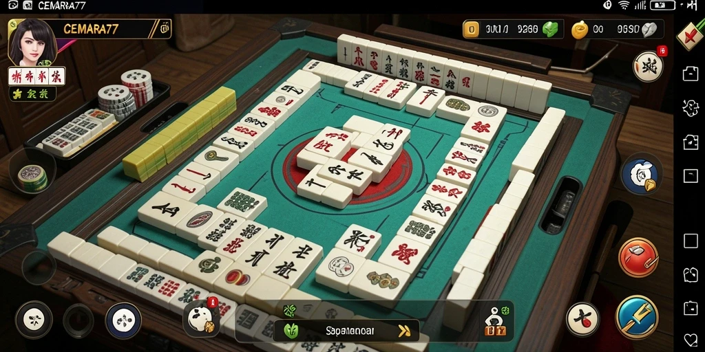 Menggambarkan gameplay seru di <strong>CEMARA77</strong> dengan tantangan Mahjong yang menarik.