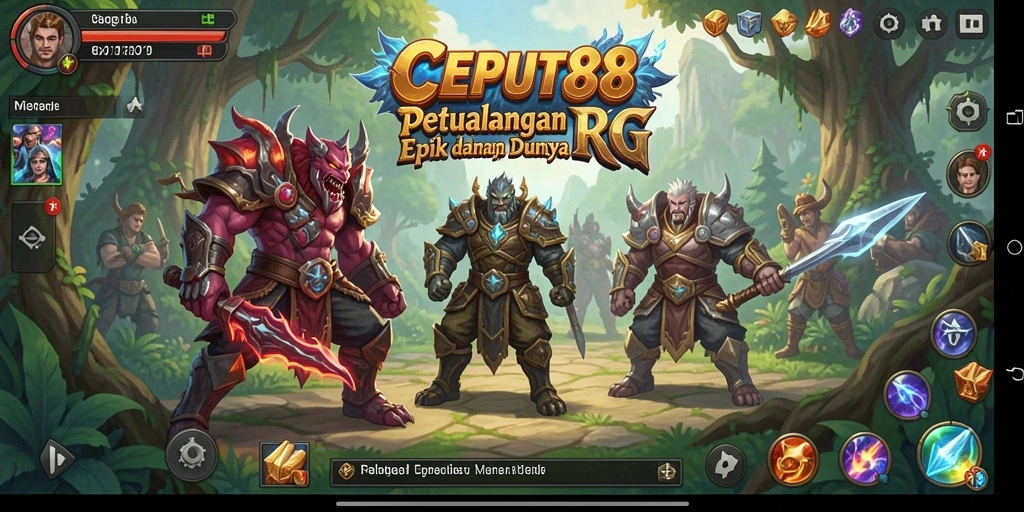 Screenshot utama CEPAT88 menampilkan gameplay RPG yang dinamis dan menarik.