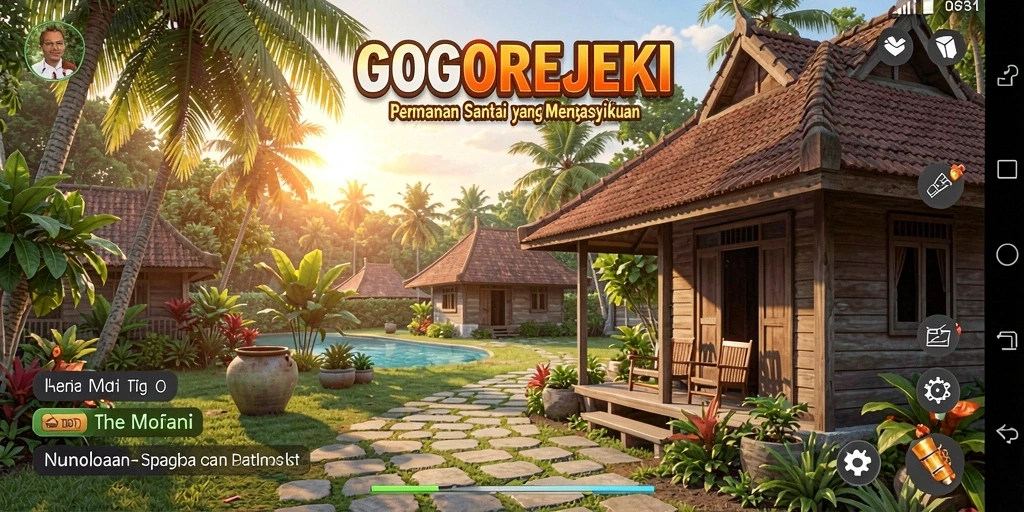 Tangkapan layar GOGOREJEKI menampilkan gameplay santai yang menghibur.