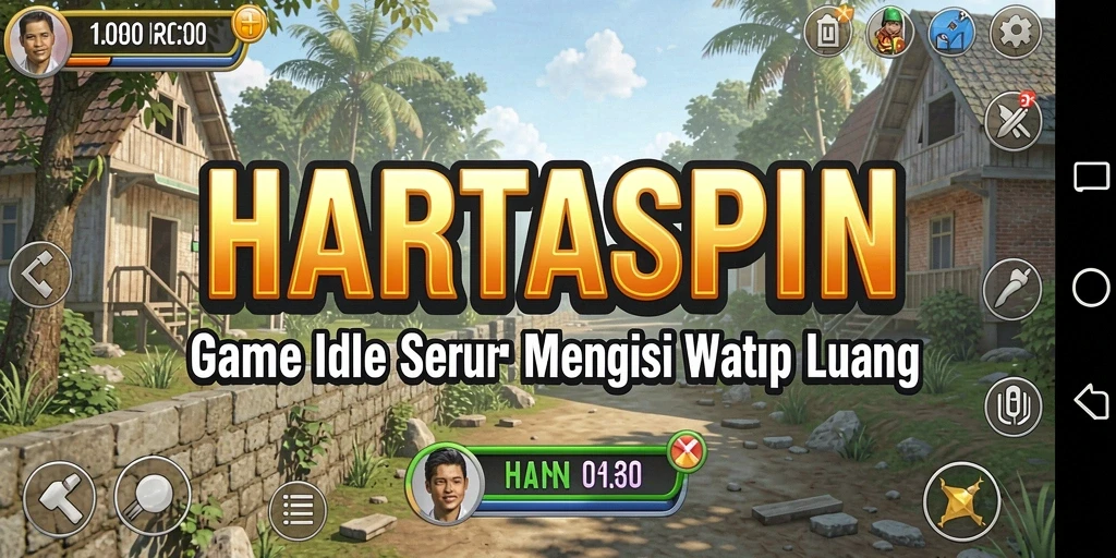 Tampilan gameplay HARTASPIN yang seru dan menarik.