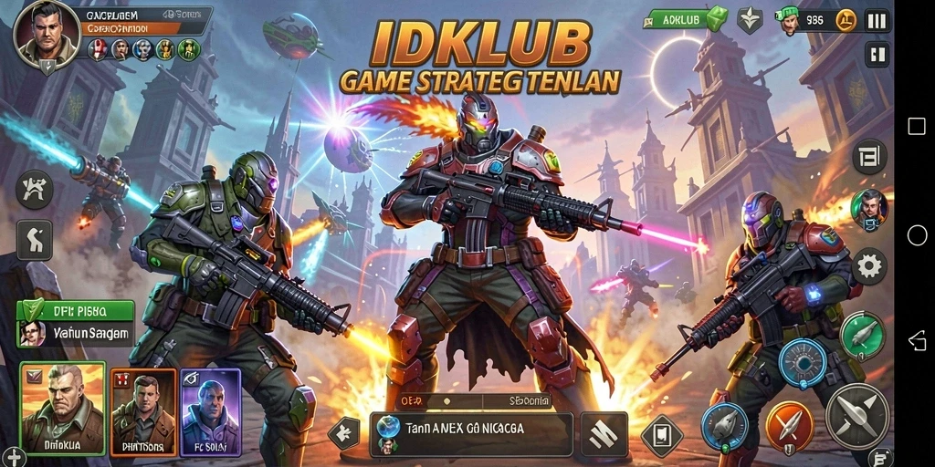 Tangkapan layar IDKLUB menampilkan aksi pertempuran yang intens