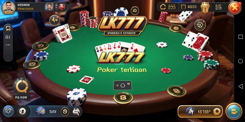 Tampilan gameplay Poker LK777 yang mendebarkan dan interaktif.
