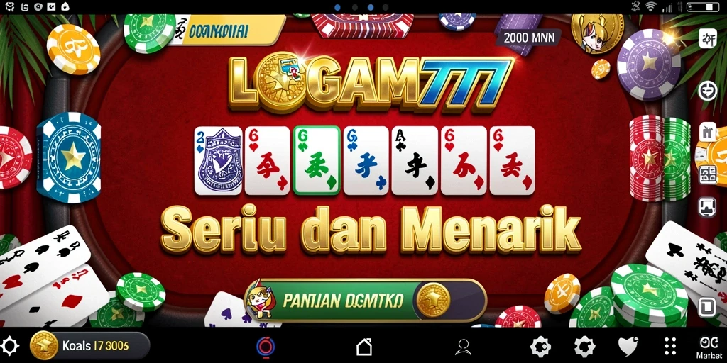 Screenshot gameplay LOGAM777 yang menampilkan aksi seru permainan Domino.