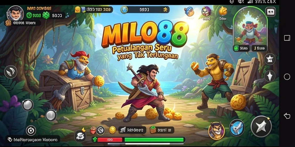 Tampilan gameplay <strong>MILO88</strong> yang menampilkan petualangan seru dan karakter yang menarik.