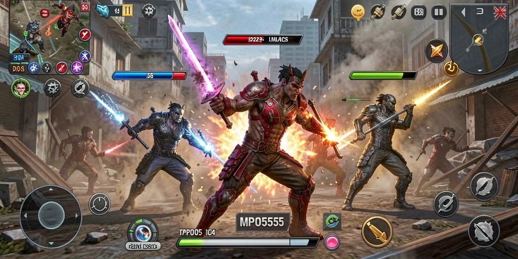 Screenshot utama MPO555 menunjukkan aksi pertempuran strategis yang mendebarkan.