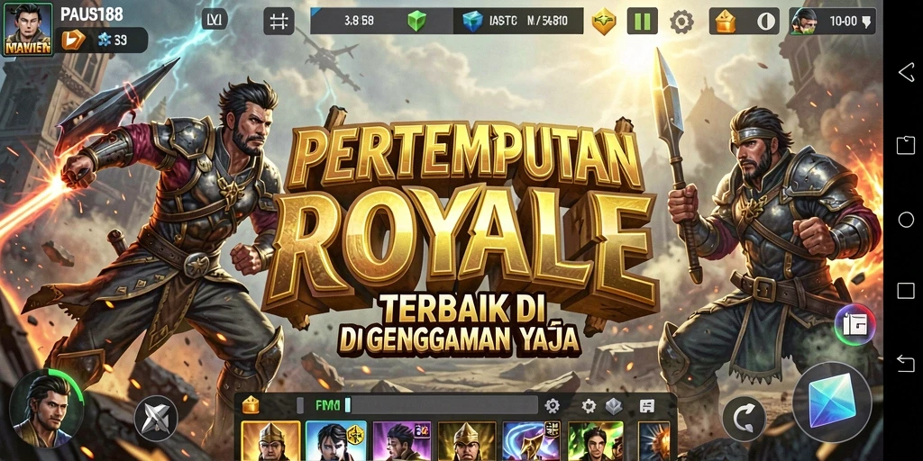 Gameplay seru dan strategis di PAUS188 Battle Royale.