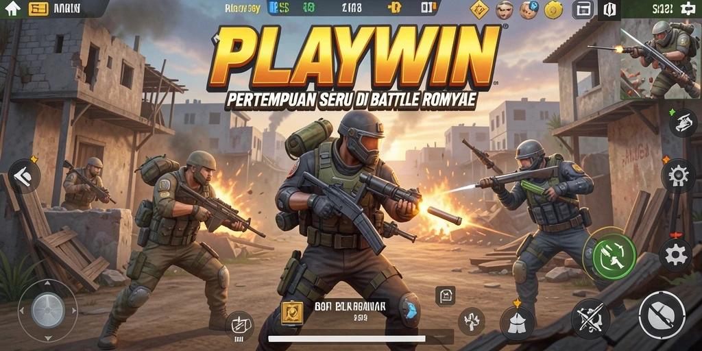 Menampilkan aksi mendebarkan dalam pertempuran Battle Royale.