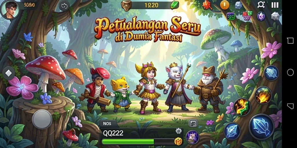 Gameplay QQ222 menampilkan petualangan di dunia fantasi yang menakjubkan.