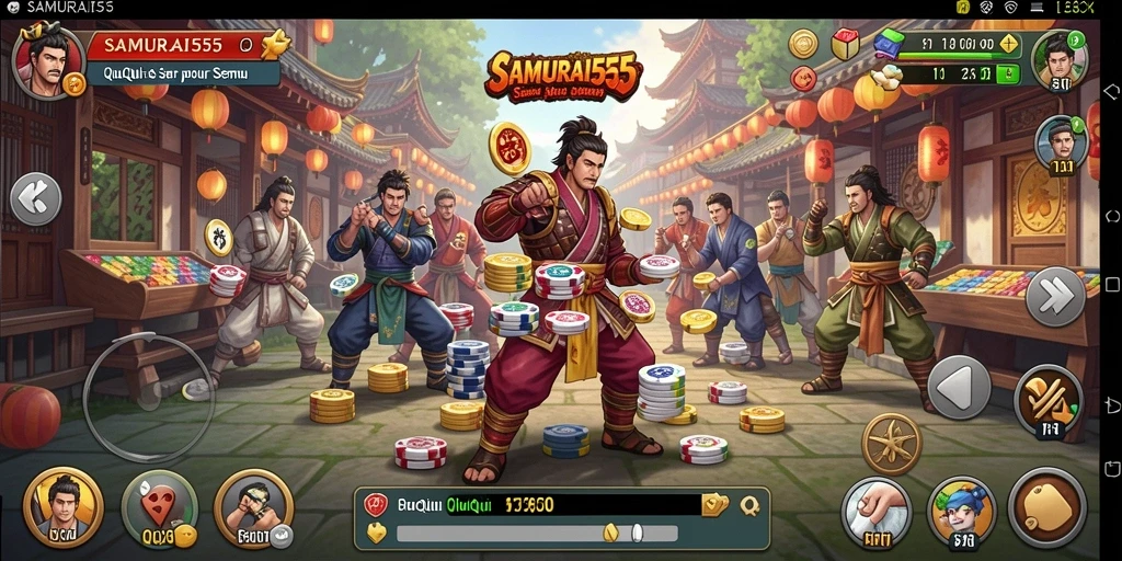 Tampilan gameplay QiuQiu di SAMURAI555 yang menegangkan.