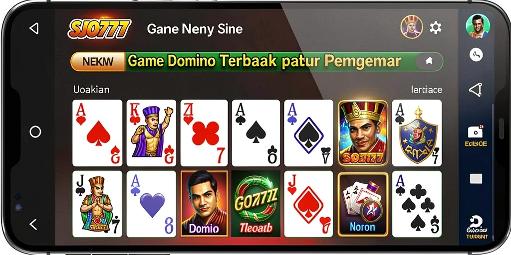Tampilan gameplay dominonya yang menarik dan penuh tantangan.