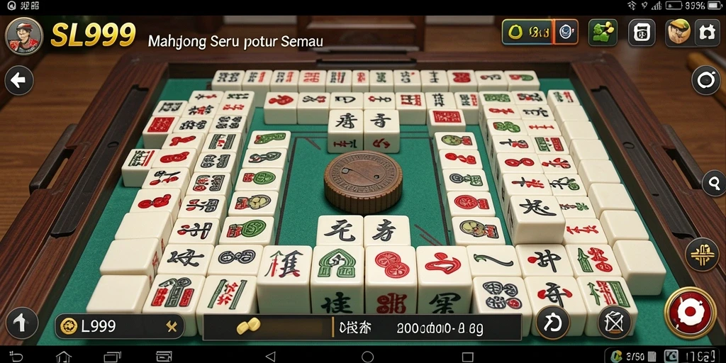 Screenshot gameplay SL999 menampilkan aksi seru permainan Mahjong.