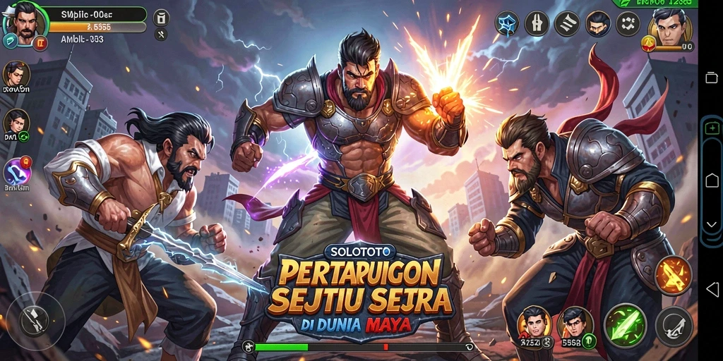 Tampilan gameplay SOLOTOTO yang intens dan penuh aksi dalam pertarungan.
