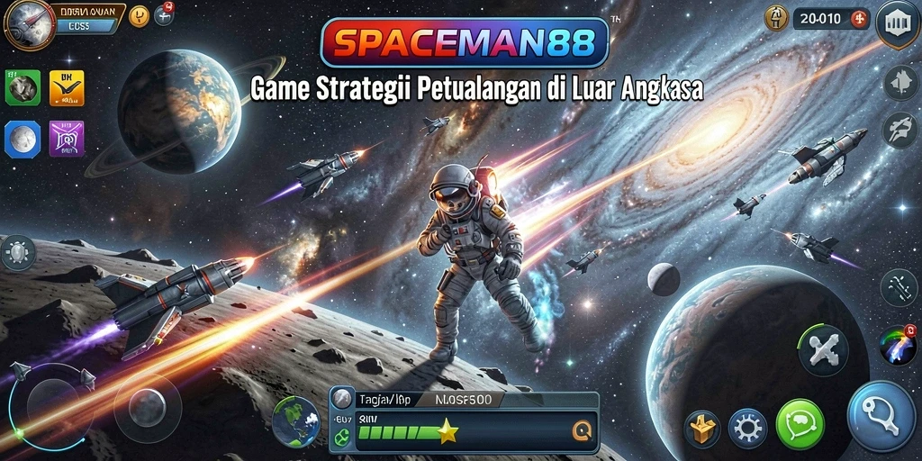 Tampilan gameplay SPACEMAN88 dengan grafis luar angkasa yang menakjubkan.