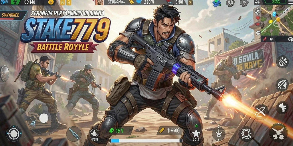 Tampilan gameplay STAKE779 yang mendebarkan dalam pertarungan Battle Royale.