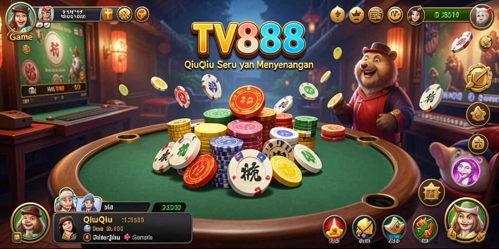 Tampilan gameplay QiuQiu yang seru dan menantang.