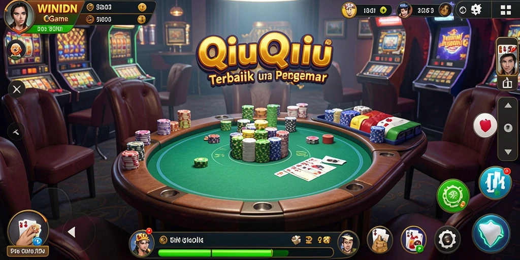 Tampilan gameplay seru QiuQiu di WINIDN.